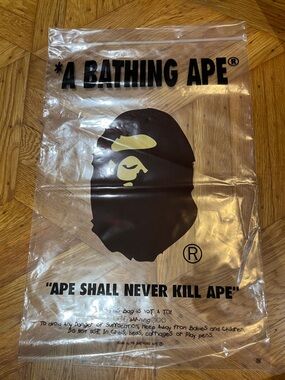 Authentic Bape A Bathing Ape large clear bag